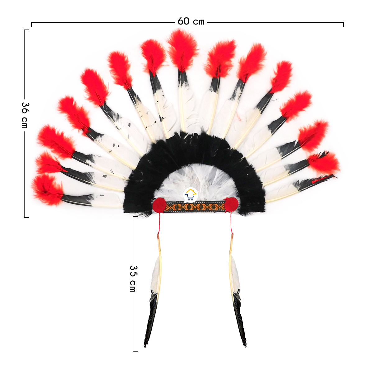 Miniatura 4 de Penacho Indio Jefe Pluma Diadema C2010